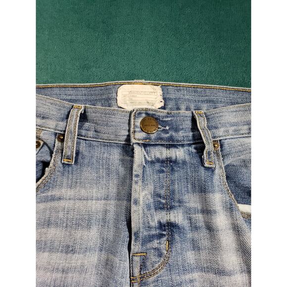 Free People Jeans Size 28 Womens Blue Pants Stretch Denim Fray Hem Ankle - Picture 6 of 13